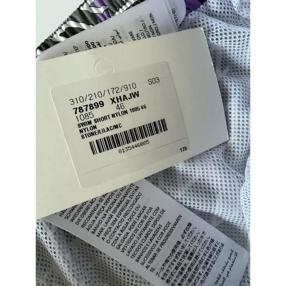 Gucci Men's Boxer Stone/Lilac Nylon Swim Shorts 30 US (46 Euro) Italy 787899